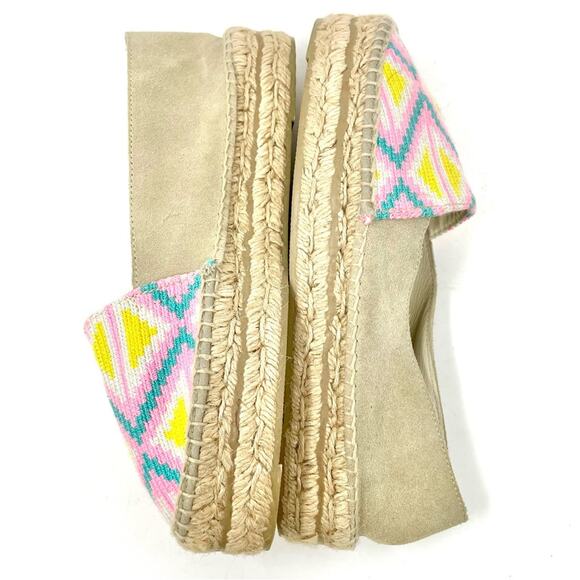 Manebi x Guanabana Neon Woven Geometric Platform Espadrilles Size 10 EU 40 $199 - Picture 8 of 14